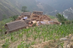 Earthquake destroyed a settlement of Bahunidanda