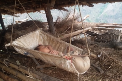 Child during earthquake at Bahunidanda