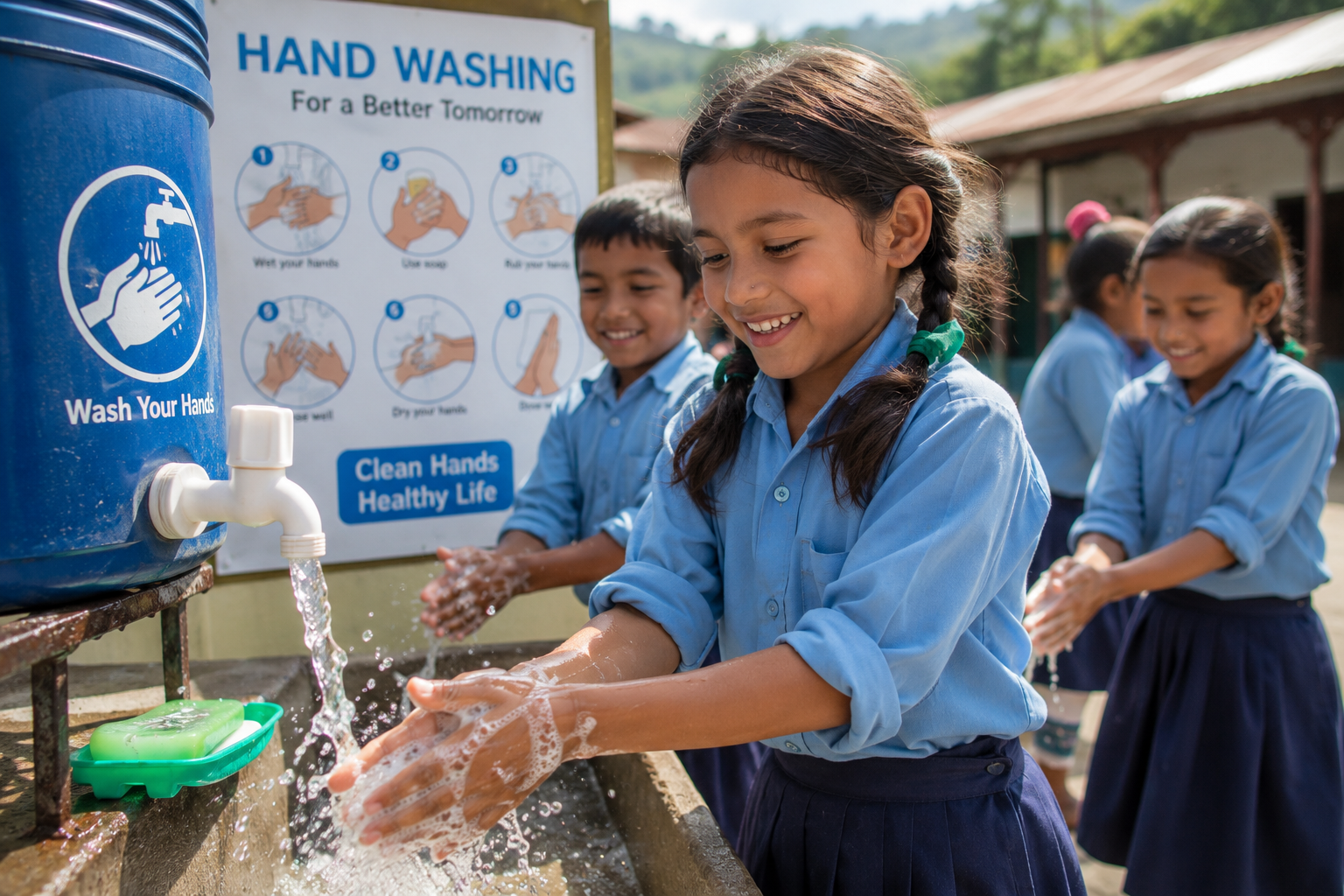 Handwashing and point use (PoU)Water treatement promotion Initiative (HAPPI)